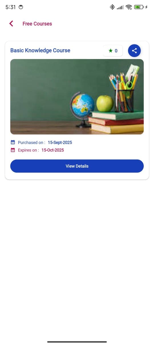 ABS app free courses screen showing a Basic Knowledge Course