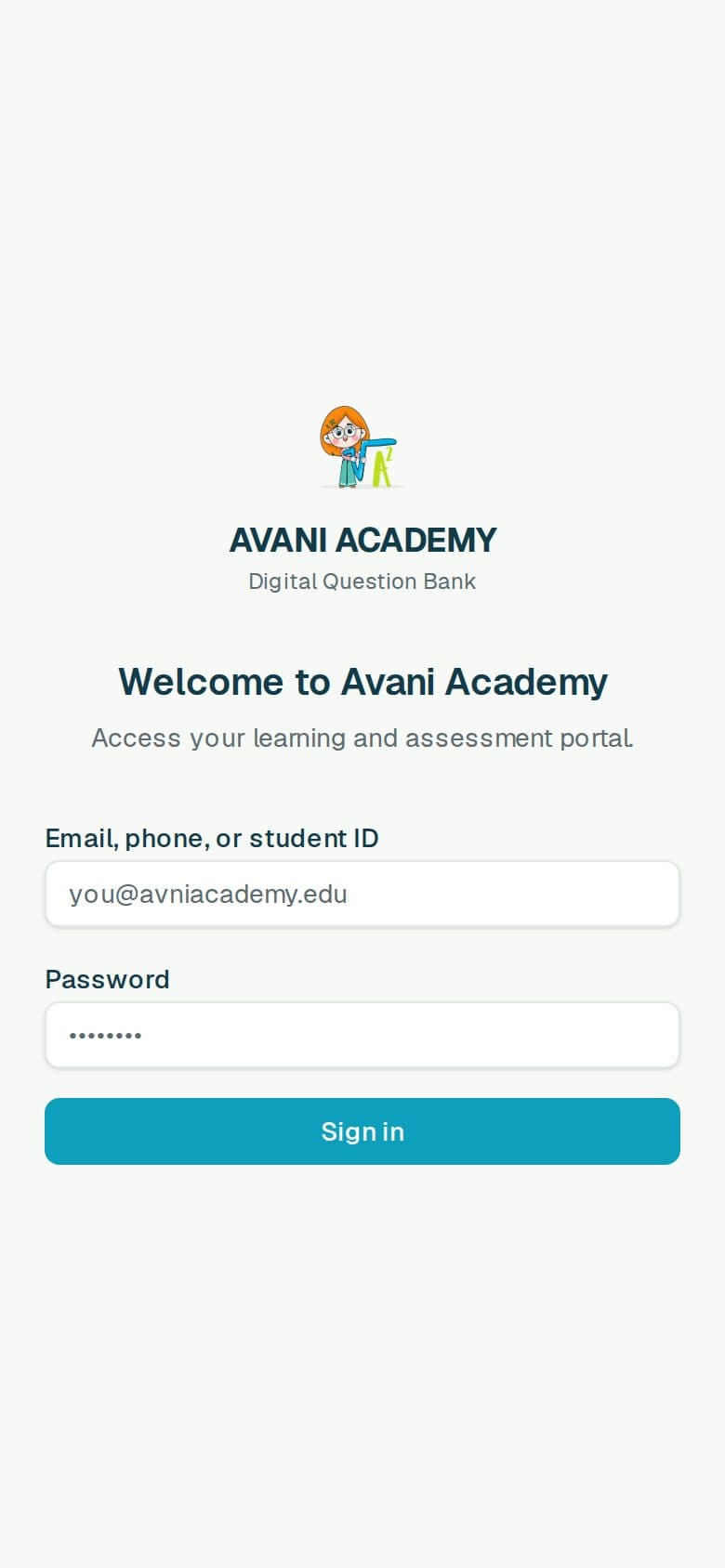 Avani.sbs — mobile