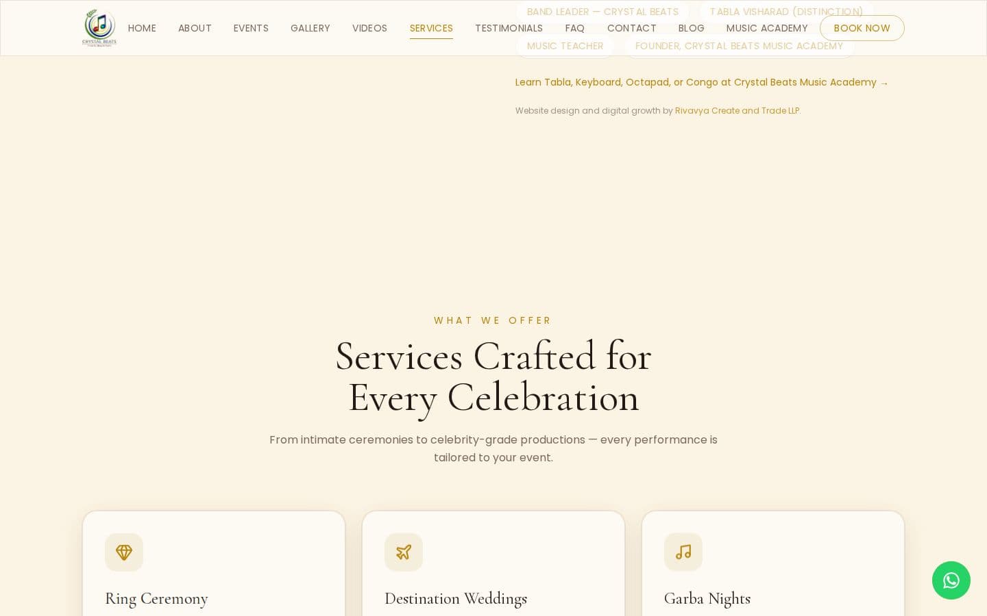 Crystal Beats — Services