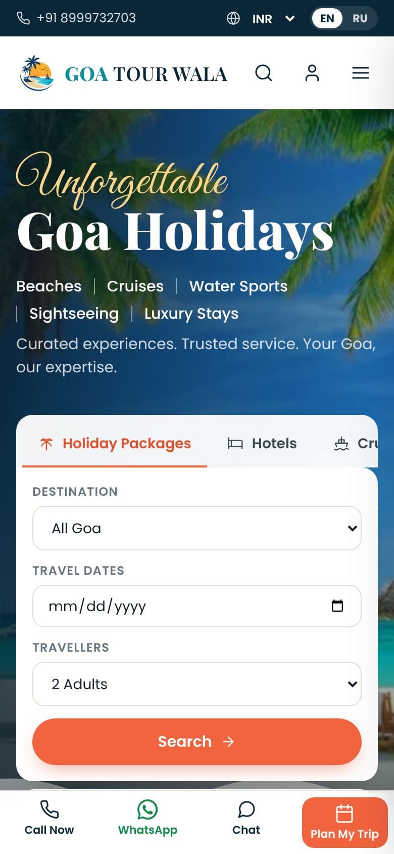 Goa Tour Wala — mobile