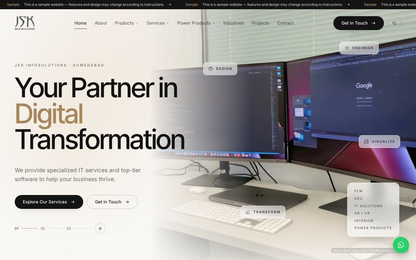 JSK Infosolutions website homepage